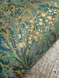 Image 1 of One of a kind hand marbled paper 'Wind River' ' 