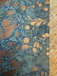 Image 6 of One of a kind hand marbled paper 'Gilt Feathers'