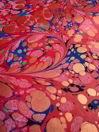 Image 2 of One of a kind hand marbled paper 'Masquerade'