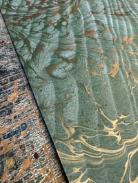 Image 4 of One of a kind hand marbled paper 'Forest Frost'