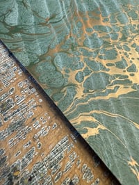 Image 5 of One of a kind hand marbled paper 'Forest Frost'