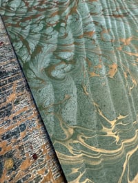 Image 6 of One of a kind hand marbled paper 'Forest Frost'
