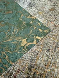 Image 10 of One of a kind hand marbled paper 'Forest Frost'