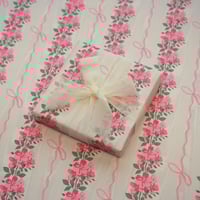 Image 3 of Bows and Ribbon – Floral Pink Gift Wrap | 500 x 700 mm 
