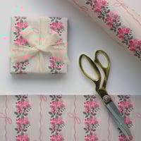 Image 1 of Bows and Ribbon – Floral Pink Gift Wrap | 500 x 700 mm 