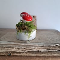Image 2 of Vintage Papermache Toadstools n.1
