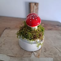 Image 3 of Vintage Papermache Toadstools n.1