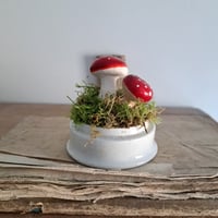 Image 2 of Vintage Papermache Toadstools n.2
