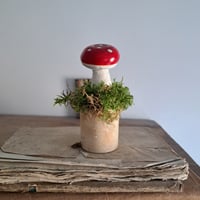 Image 1 of Vintage Papermache Toadstool