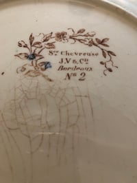 Image 20 of Service assiettes plates Jules Vieillard Bordeaux 