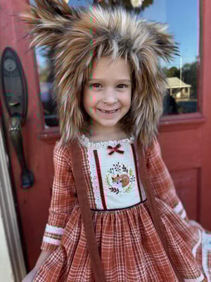 Image of Autumn Plaid Fox dress Pre order