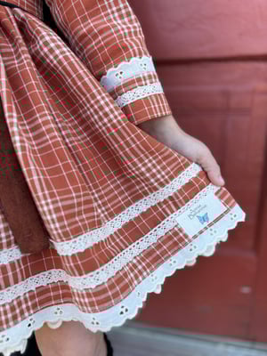 Image of Autumn Plaid Fox dress Pre order