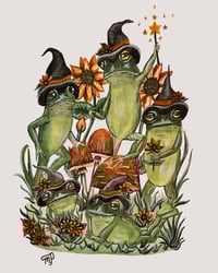 Image 2 of Frog Witches of Fall 8 X 10 Giclee Print