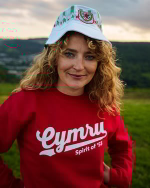 Image of Cymru x Spirit of 58 Unisex Sweatshirt in Red 