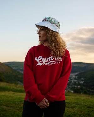 Image of Cymru x Spirit of 58 Unisex Sweatshirt in Red 