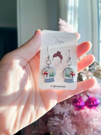 Image 2 of Winter Blue Snow Globe Dangle