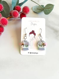 Image 1 of Winter Blue Snow Globe Dangle