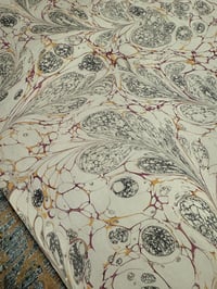 Image 1 of One of a kind hand marbled paper 'Quill'