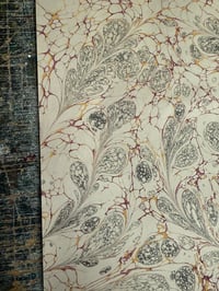 Image 6 of One of a kind hand marbled paper 'Quill'