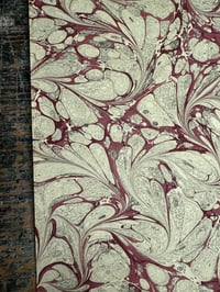 Image 2 of One of a kind hand marbled paper 'Victoriana'