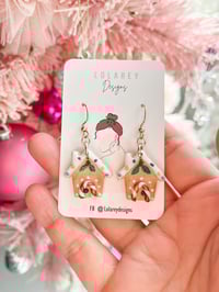 Image 1 of Gingerbread House Dangles