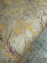 Image 1 of One of a kind hand marbled paper 'Pampas' 