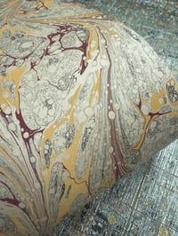 Image 5 of One of a kind hand marbled paper 'Pampas' 