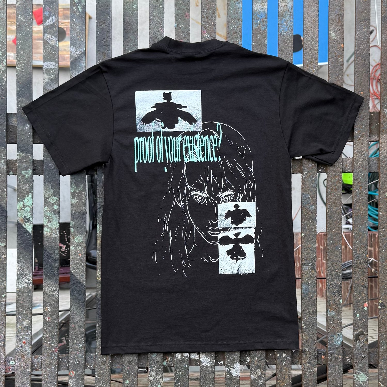 Image of Ghost In The Shell "proof of existence" T-Shirt (7.5oz, black)