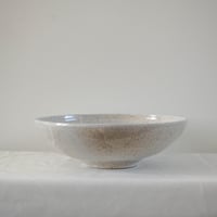 Image 2 of Shallow Serving bowl - White speckle