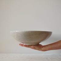 Image 1 of Shallow Serving bowl - White speckle