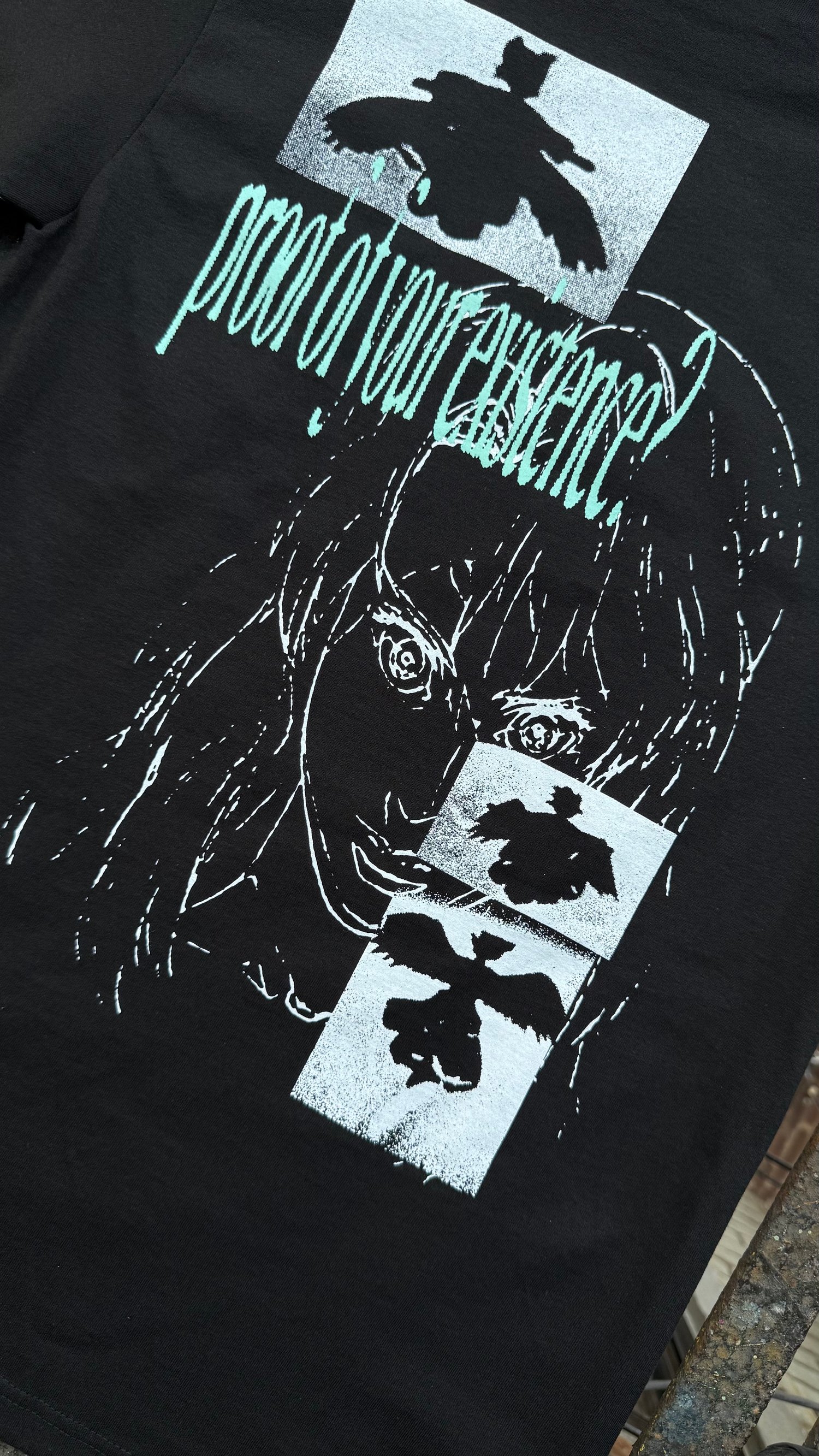 Image of Ghost In The Shell "proof of existence" T-Shirt (7.5oz, black)