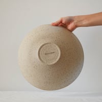 Image 5 of Low Serving bowl - White speckle