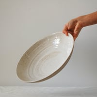 Image 3 of Low Serving bowl - White speckle