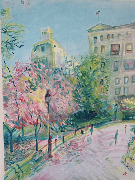 Image of Washington Square Park II oil on canvas