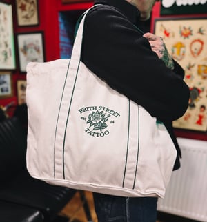 Image of Courtside Tote - Green and Natural