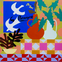 "White Doves with Yellow Aster" by Mary Finlayson