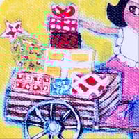 Image 2 of Blank Holiday Christmas Notecards Holiday Carabao Cart