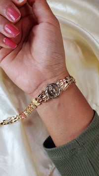 Image 2 of Tri - Tone  St Jude Esclava Bracelet 