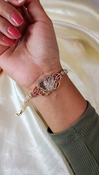 Image 2 of Tri-Tone  Heart Virgencita Esclava Bracelet 