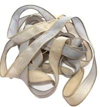 Image 1 of 1PC. REFLECTION 42" hand dyed wrist wrap bracelet silk ribbon//Yoga wrist wrap bracelet ribbon