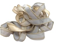 Image 5 of 1PC. REFLECTION 42" hand dyed wrist wrap bracelet silk ribbon//Yoga wrist wrap bracelet ribbon