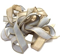 Image 7 of 1PC. REFLECTION 42" hand dyed wrist wrap bracelet silk ribbon//Yoga wrist wrap bracelet ribbon