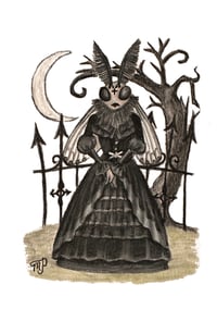 Image 2 of Goth Moth 5 X 7 Print