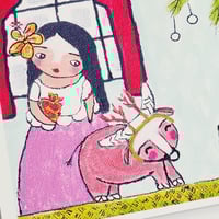 Image 5 of Blank Christmas Notecards Illustration A Carabao's Christmas