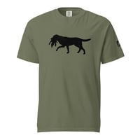 Image 1 of Christian Waterfowlers Black Retriever Duck Unisex garment-dyed heavyweight t-shirt