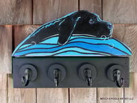 Medium Black Lab Waverunner Hook Rack