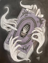 Image 2 of Ghostly Hands and the Grimoire 6 X 8 Giclee Print