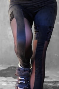 Image 1 of TSURARA LEGGINGS | SUEDINE & TULLE VERSION