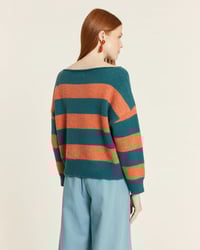 Image 3 of Jersey de rayas verde y toffe de Pepaloves