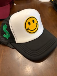 Black Smiley Face Trucker Hat